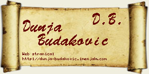 Dunja Budaković vizit kartica